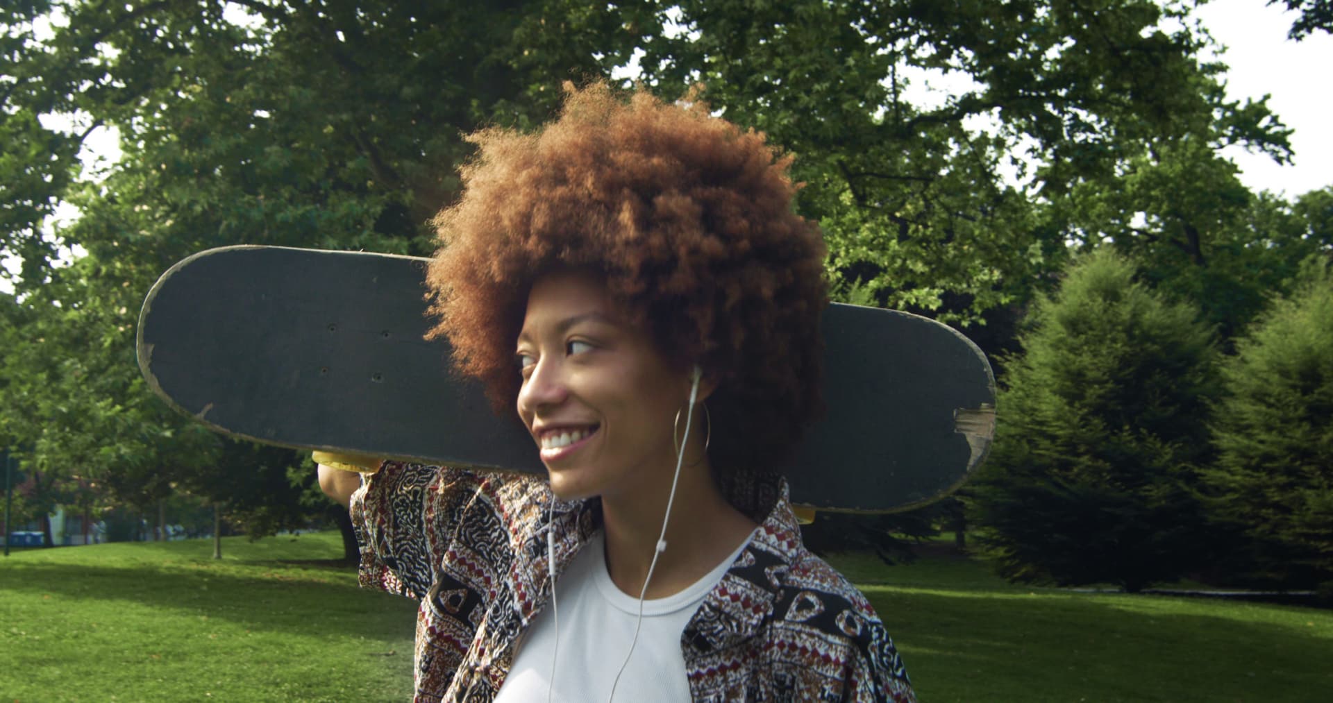Stylish professional woman walking