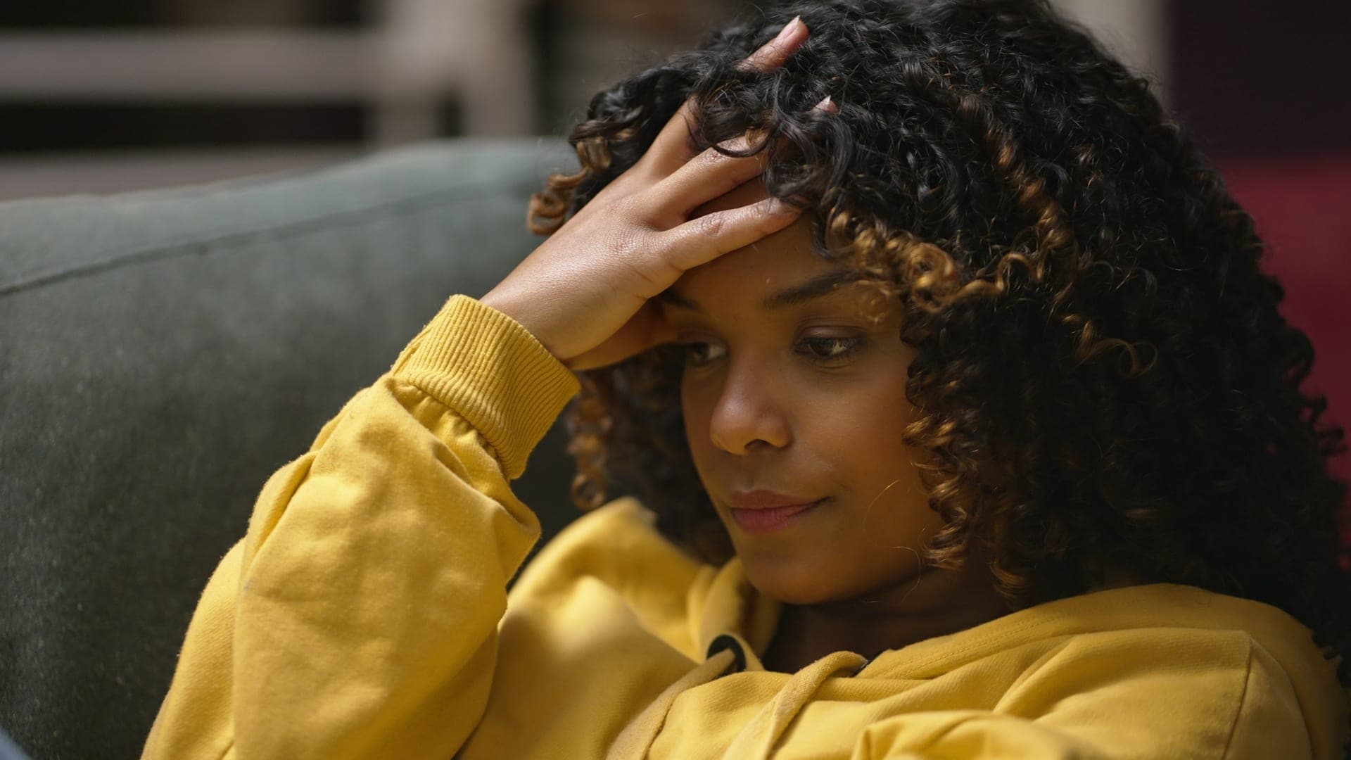 Woman concerned about financial scams