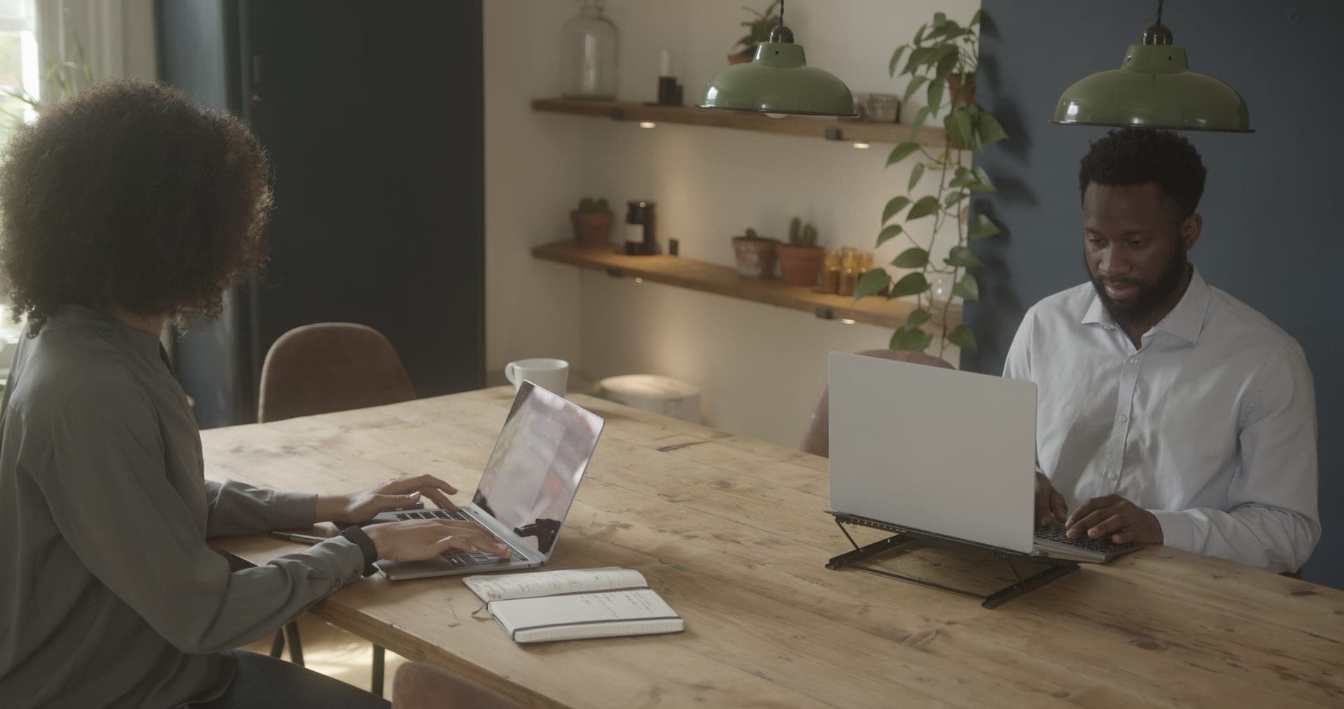 Couple planning their finances together