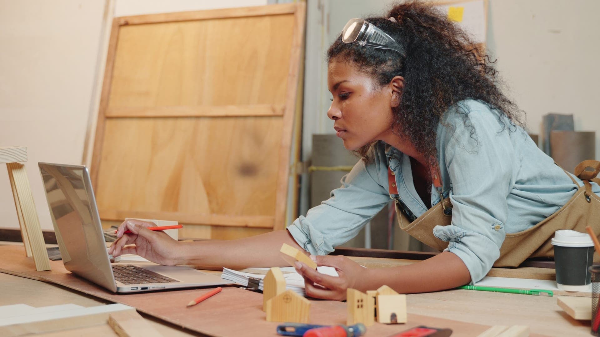 Woman working on her financial plan